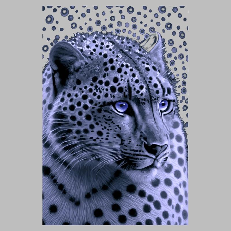 Snow Leopard Blue Eyes