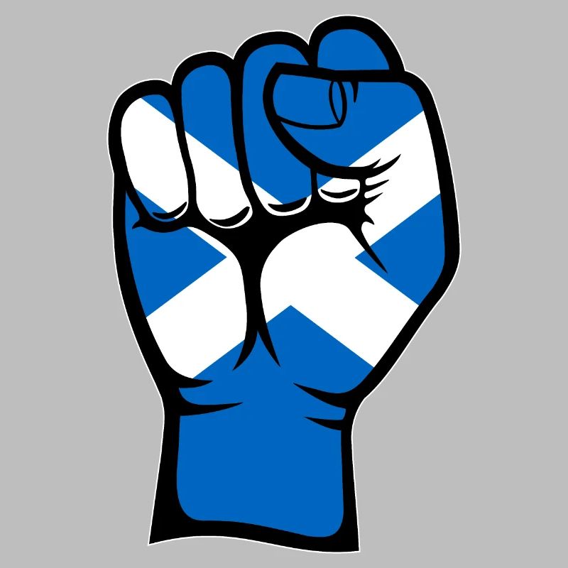 Drapeau de l’Ecosse poing main utilisé symbole