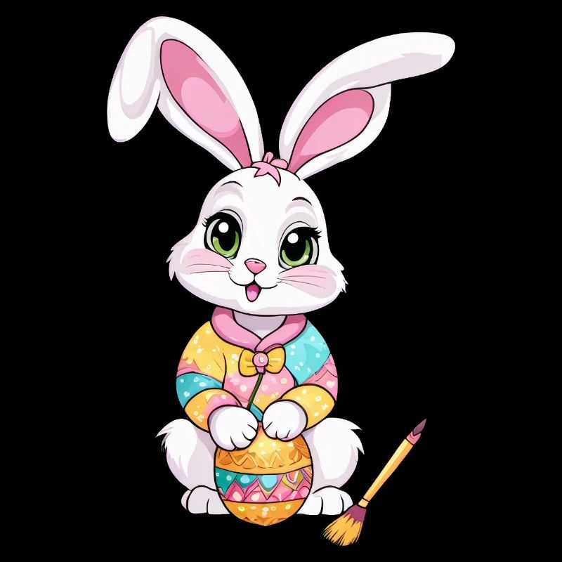 Easter bunny with Easter eggs