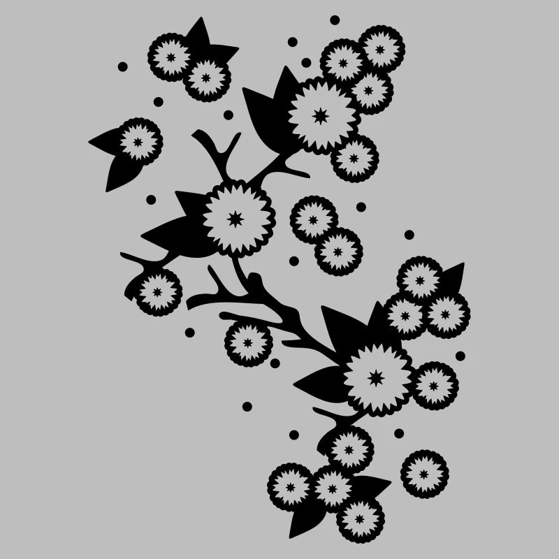 stylized flower branch