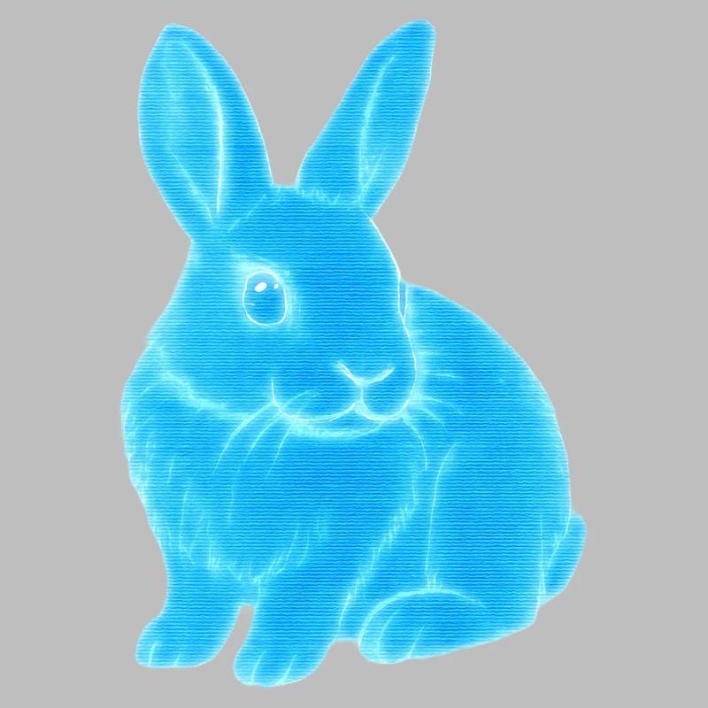 Bleu Fluo Bunny Glow