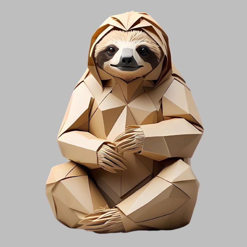 Polygon Sloth Snuggle Design