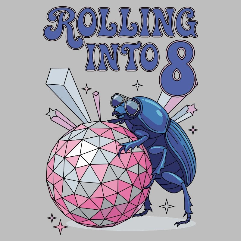 Rolling Into 8 Disco-Mistkäfer