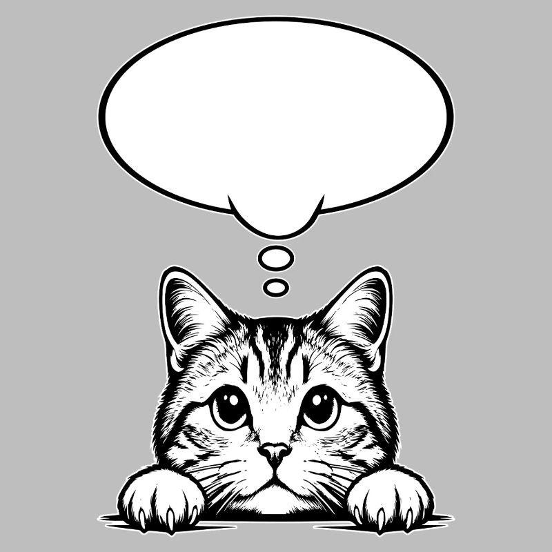 Scottish Straigh Cat Speech Bubble