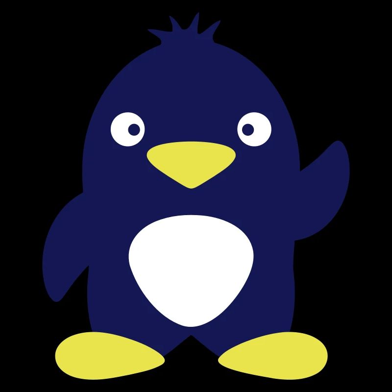 Cute Penguin Waving Antarctica South Pole Animal Bird