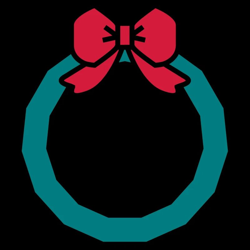 Weihnachtskranz mit rotem Band