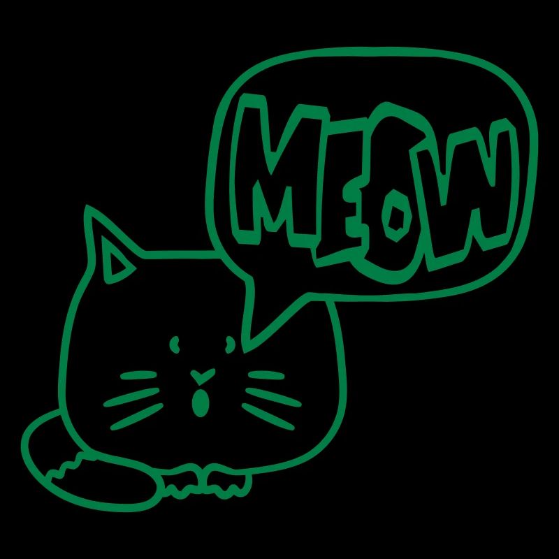 Süße Katze Comic Sprechblase Meow Miau Cartoon Fun