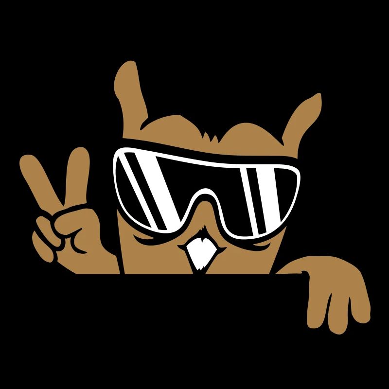 Coole Eule Peace Handzeichen Victory Sonnenbrille