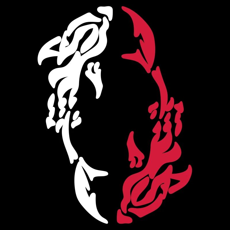 Yin Yang - Koi Karpfen - Vector Design