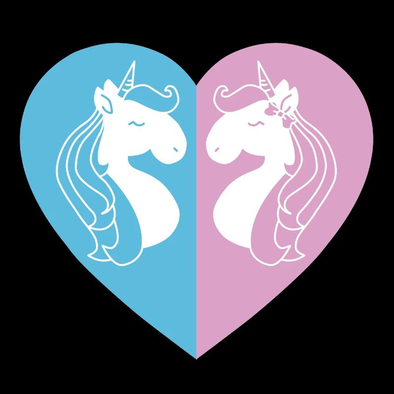 Zweiseitiges Einhornherz