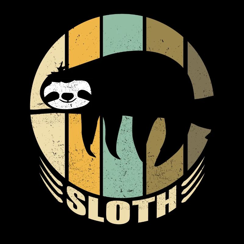 Sloth Retro Sloth Funny Gift Idea Present