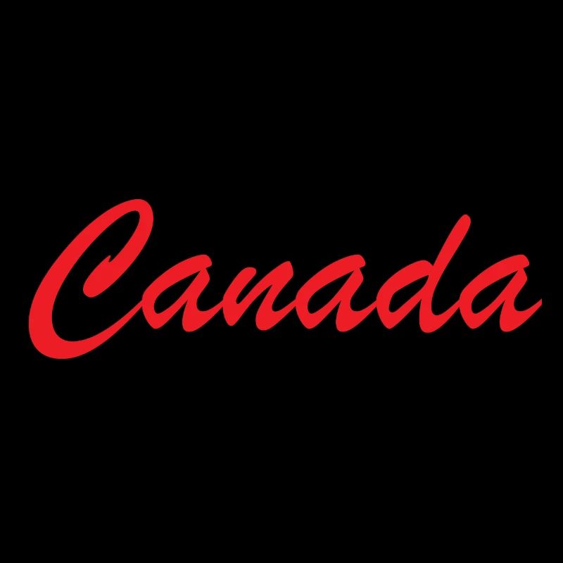 Lettrage Canada Script Rouge