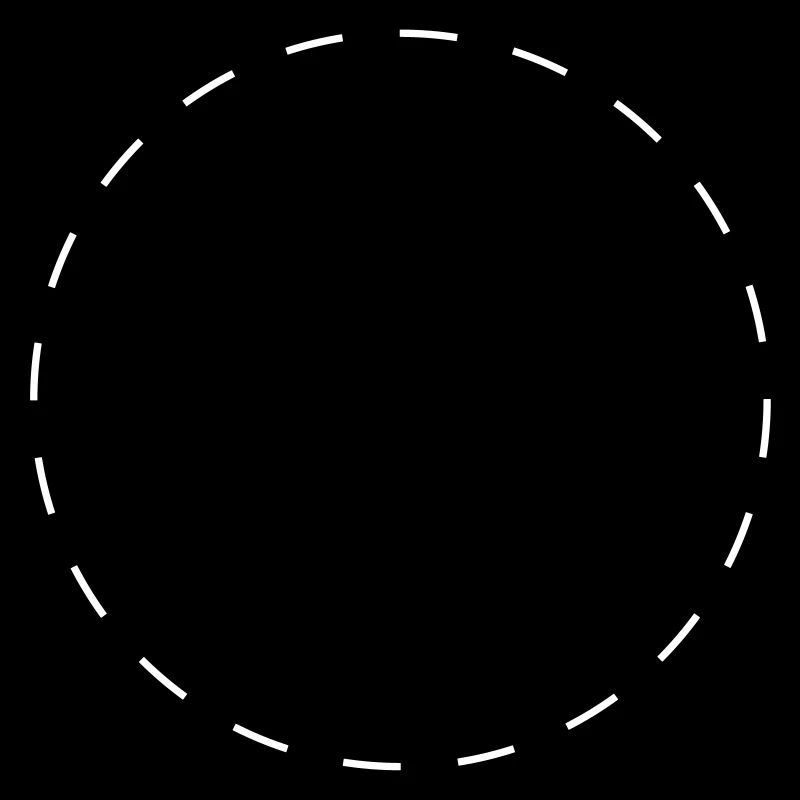Cercle en pointillé blanc | Vectorgraphique