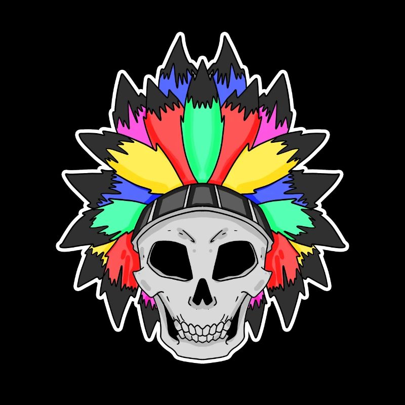 Rainbow skull LGBT