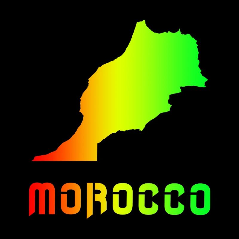 Marokko Regenbogen Landkarten Design / Geschenk