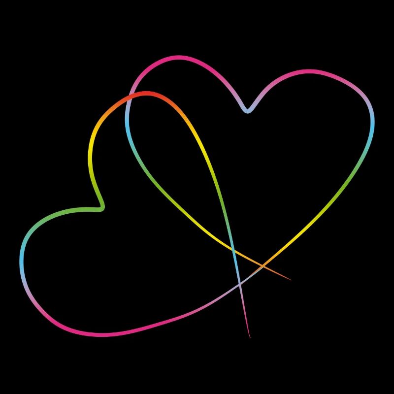 Cœurs arc-en-ciel Amour sans frontières