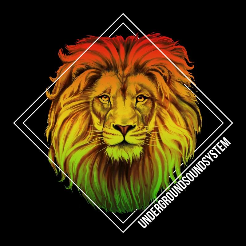Rainbow Lion Diamond Pattern