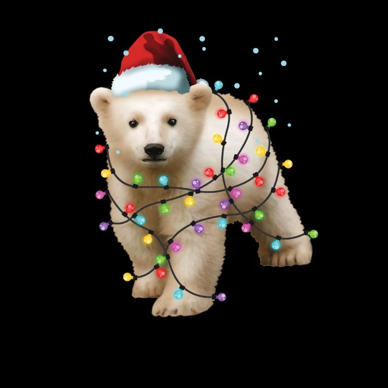 Ours polaire de Noël - Drôle de cadeau d’animal mignon de Noël