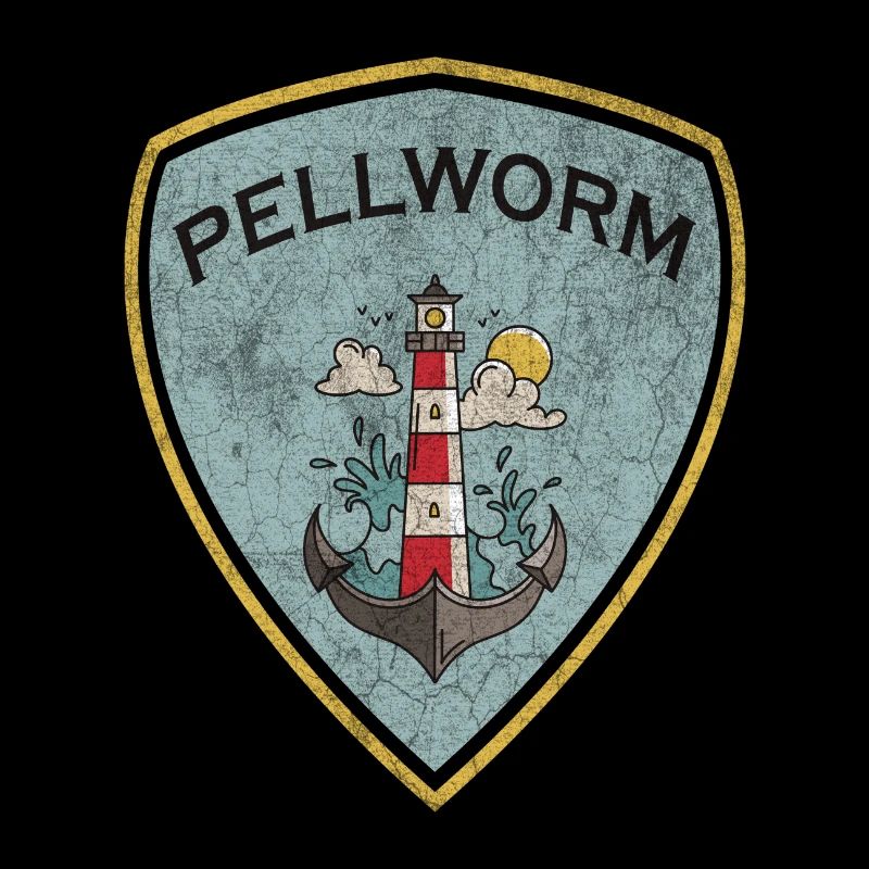 Pellworm Wappen Leuchtturm Design