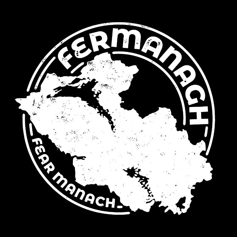 Comté de Fermanagh Irlande | Timbre de contour de carte