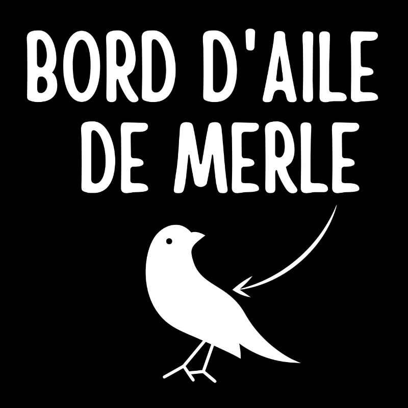Merle, expression, bord d'aile de merle