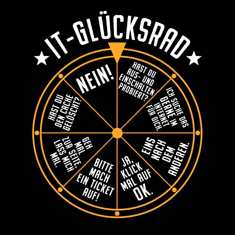 IT Support Glücksrad Service Desk IT Helpdesk Nerd