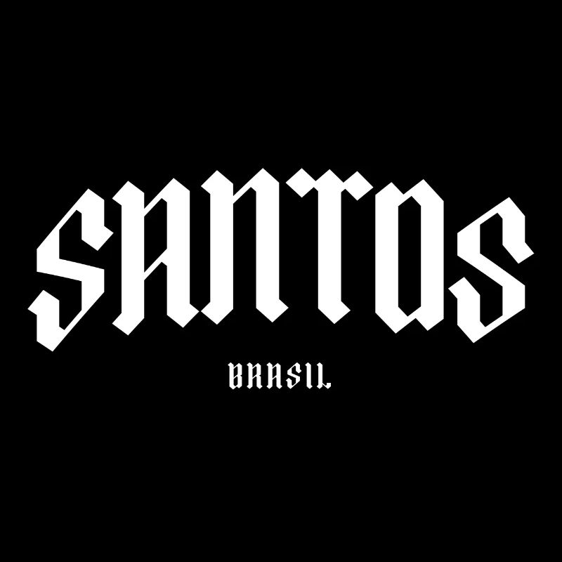 Lettrage gothique Santos Brasil