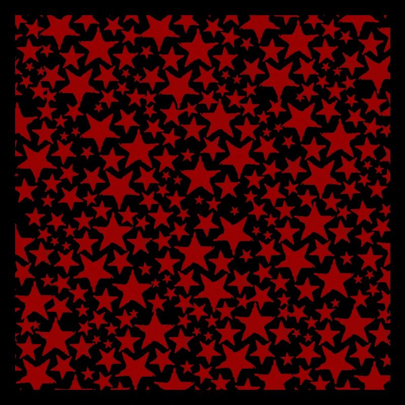 Red star pattern on black background
