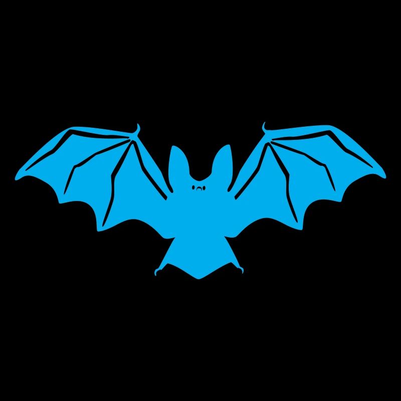 Silhouette de chauve-souris bleue