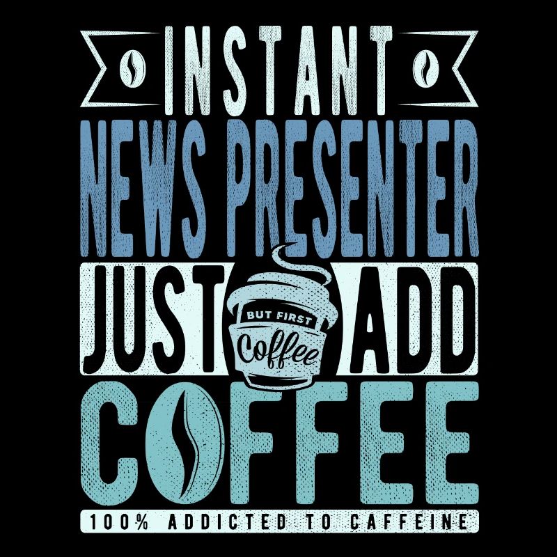Citation de café de présentateur de nouvelles