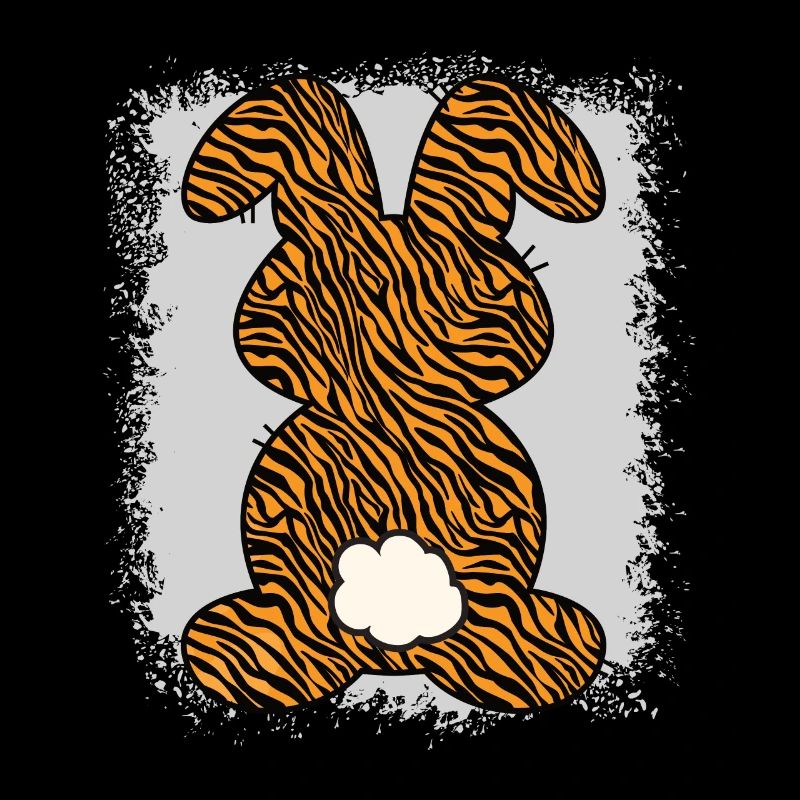 Tiger Pattern Rabbit Bleached Easter
