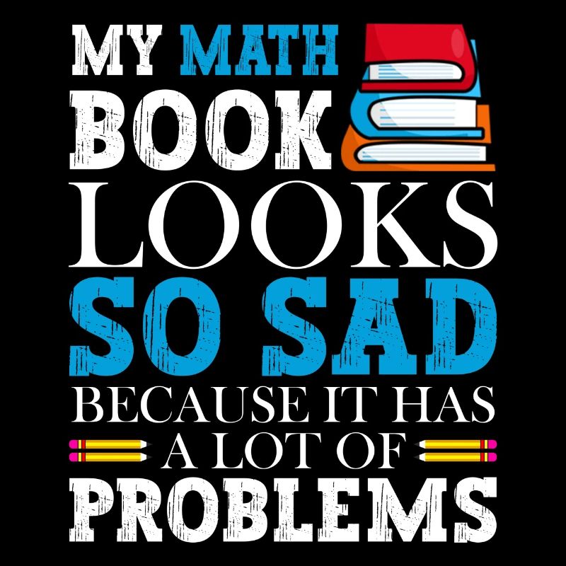 A math book looks so sad because it