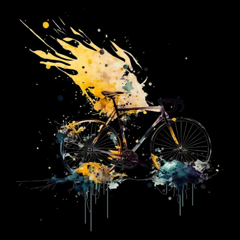 Water splash bicycle illustration