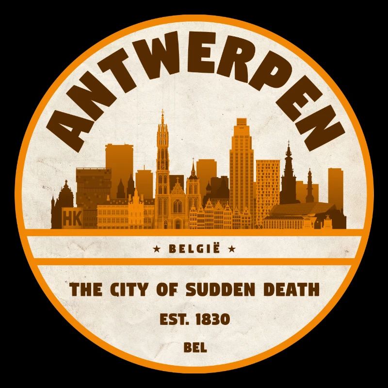 Antwerpen Skyline Vintage
