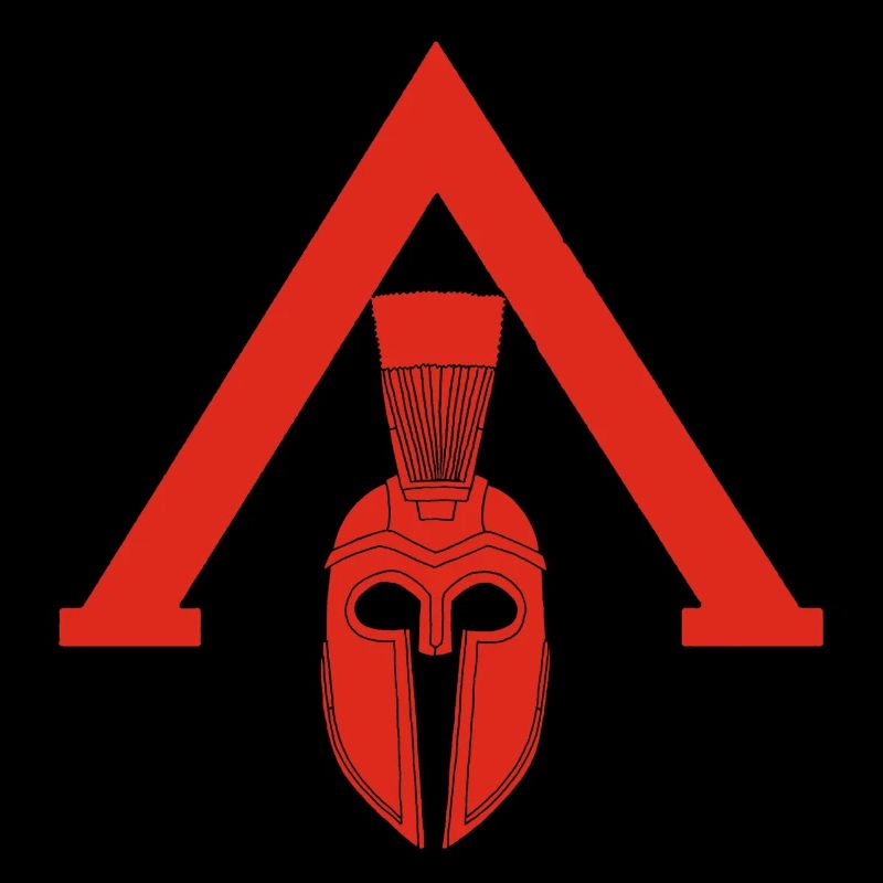 Symbole spartiate rouge