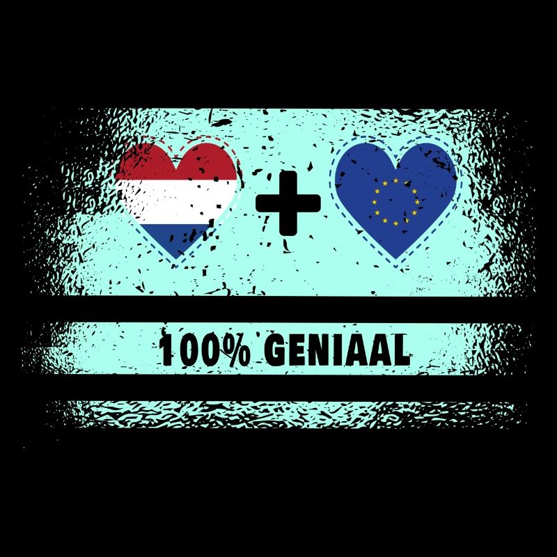 Drapeau 100% Genius de l’Europe et des Pays-Bas