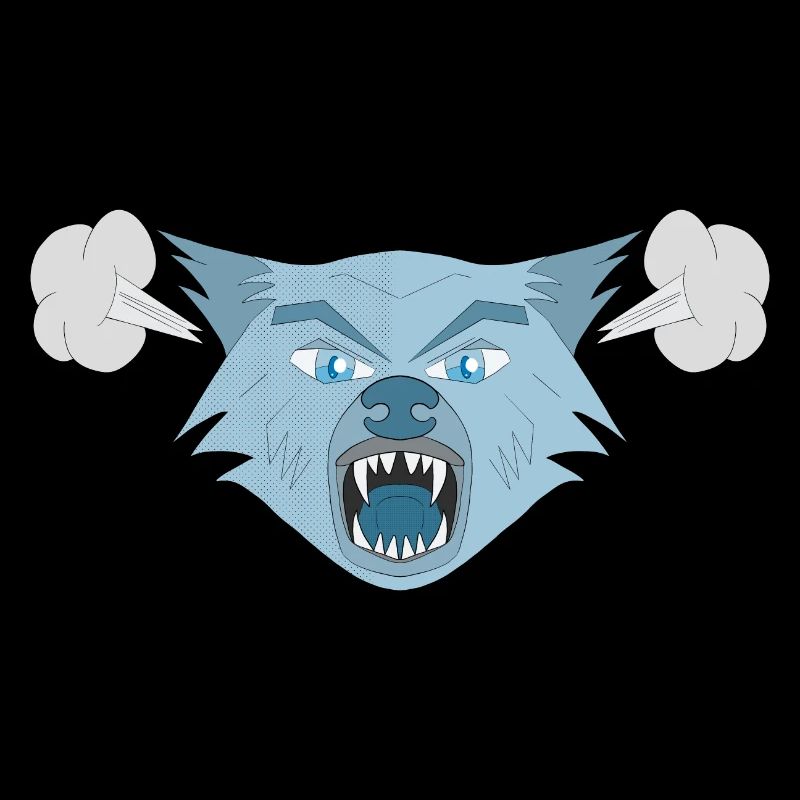 Loup en colère