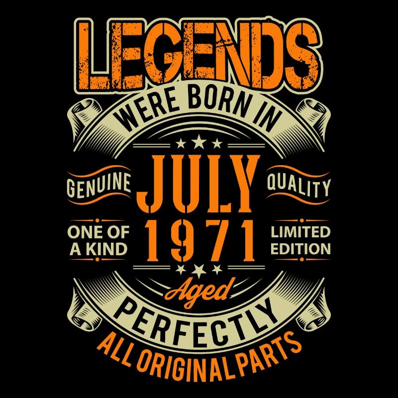1971 Juli Geburtstag Legende
