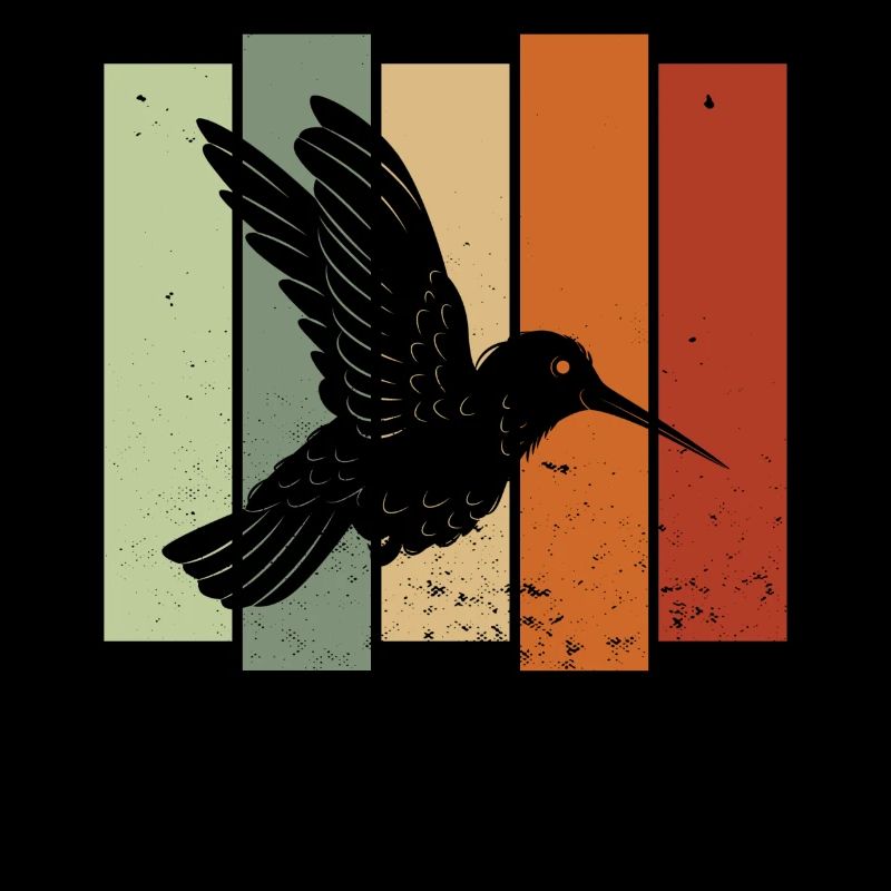 Hummingbird Retro Birdwatching Bird Watcher