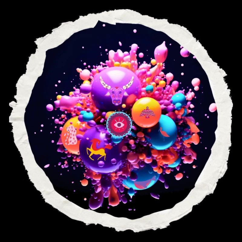 Kosmische funky Blasen