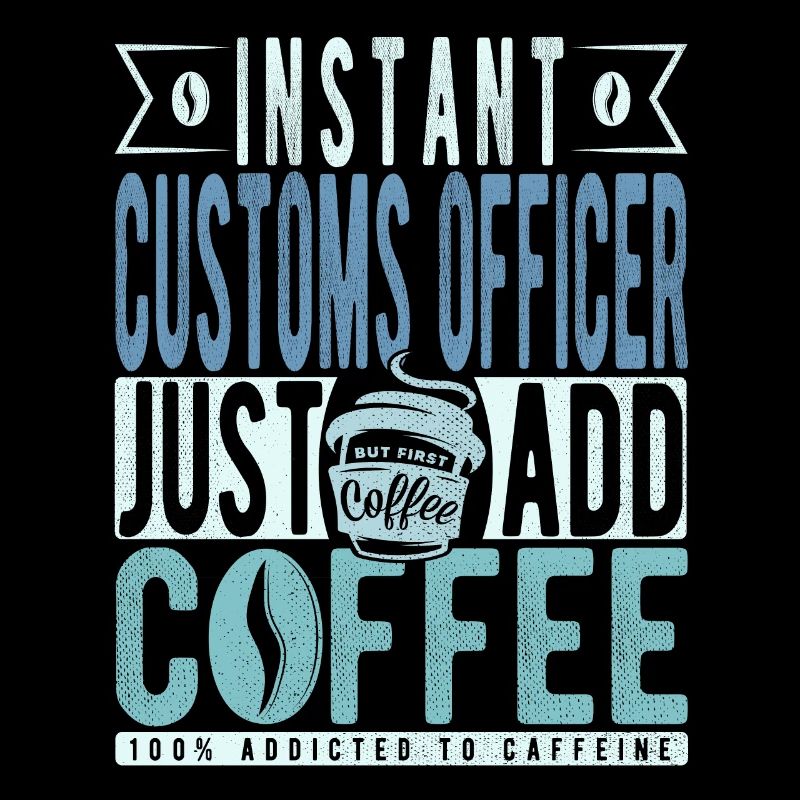 L’agent des douanes instantanée n’a qu’à ajouter du café