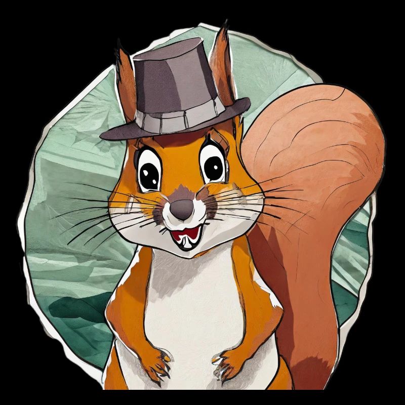 lustiges Eichhörnchen mit hut