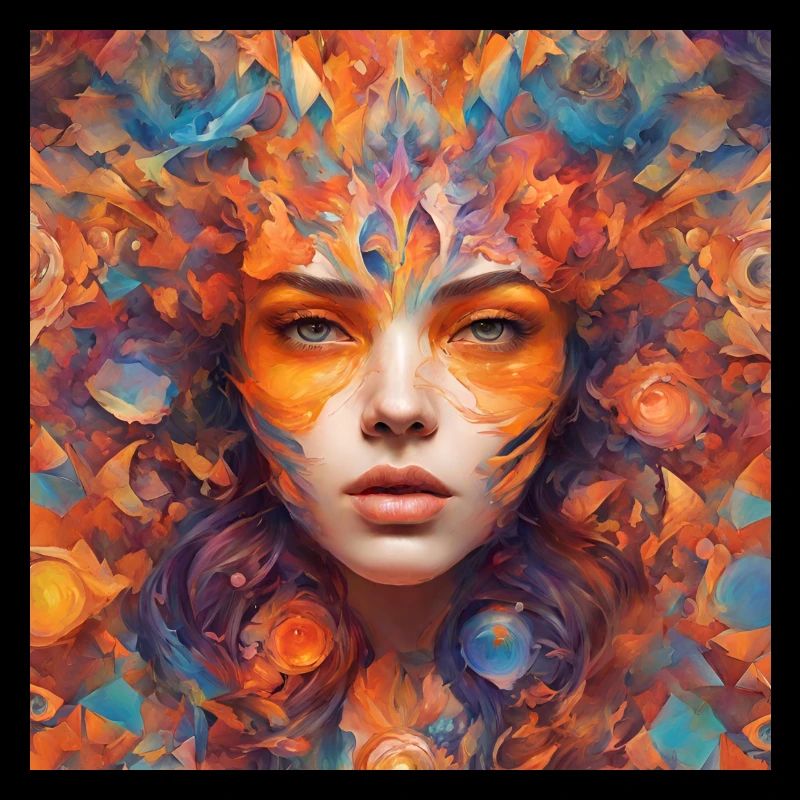 Fire Flowers Portrait