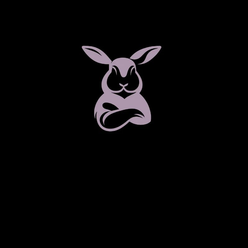 Lapin avec silhouette de bras croisés