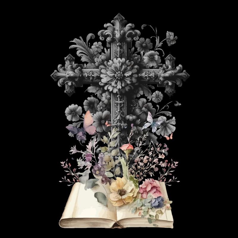 Cross Crosses Flowers Funeral Crucifix Death