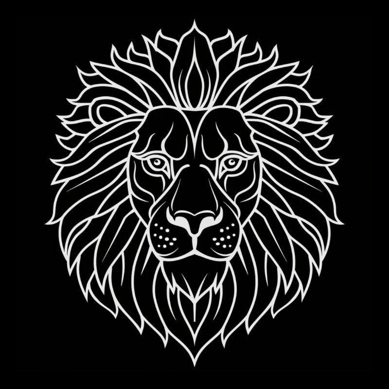 Psychedelischer Löwe Mandala