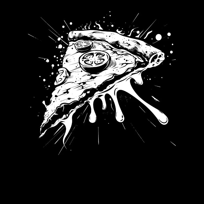 Dessin de morceau de pizza