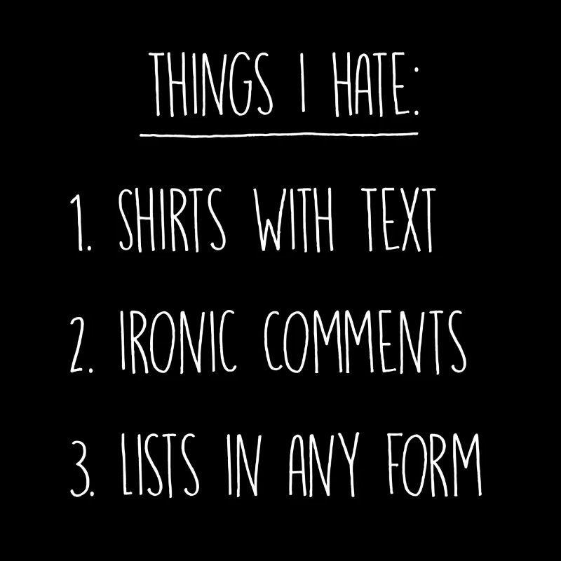Things I hate