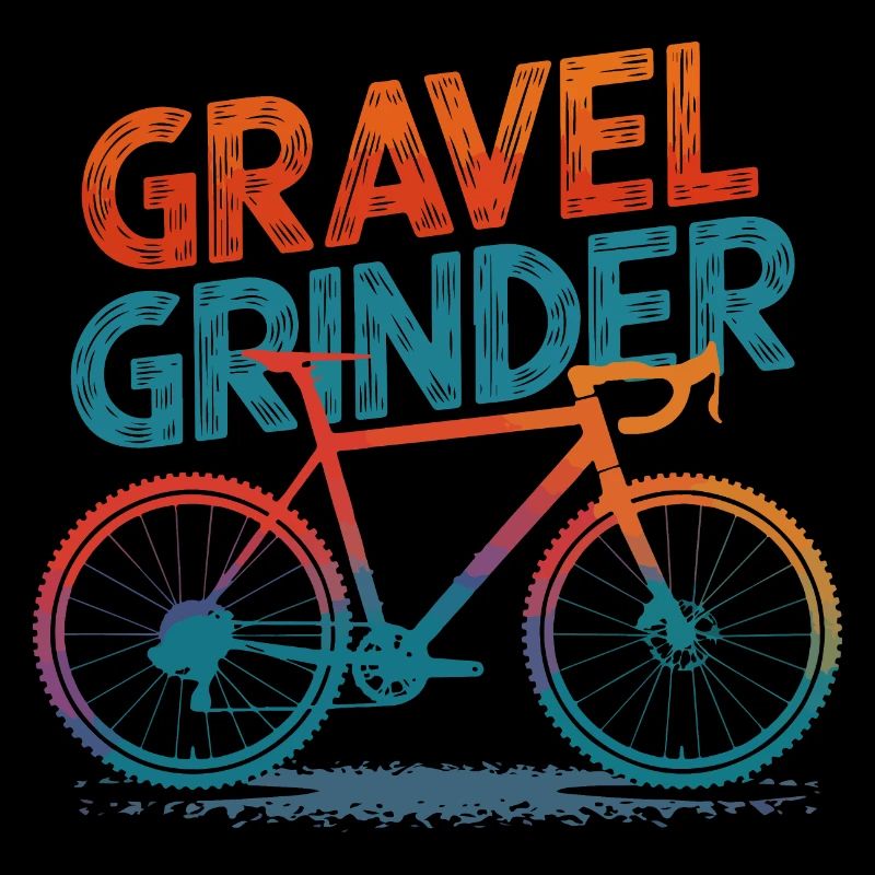 Gravel Grinder Bicycle Illustration