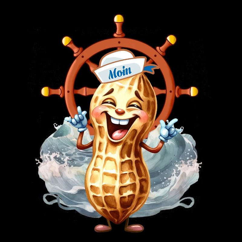 Peanut cheerful helmsman sailing sailor sailor